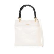 Jil Sander Elegant Vit Toteväska White, Dam