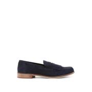 Made in Italia Fringe Mocka Loafer Dam Slip-On Skor Blue, Dam