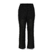 Karen by Simonsen Bootcut Byxor i Meteorit Polyester Black, Dam