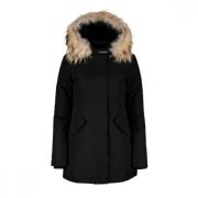 Woolrich Svart Huva Dunjacka Black, Dam