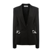 JW Anderson Svart Kedjelänk Blazer Black, Dam