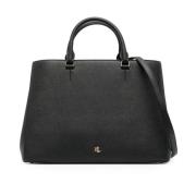 Ralph Lauren Hanna 37 stor satchel väska Black, Dam