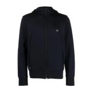 Tommy Hilfiger Blå Hoodie med dragkedja Tech Essentials Blue, Herr