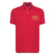 Polo Ralph Lauren Röd Casual Kortärmad Pikétröja Red, Herr