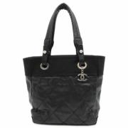 Chanel Vintage Pre-owned Canvas chanel-vskor Black, Dam