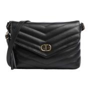 Twinset Crossbody-väska med 100% sammansättning Black, Dam