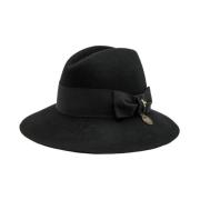 Patrizia Pepe Svart Ull Trendig Damhatt Black, Dam