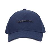 Emporio Armani Blå Jacquard Örn Logo Baseballkeps Blue, Herr