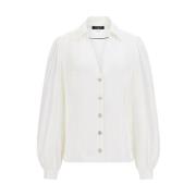 Guess Blus Cora med lång ärm White, Dam