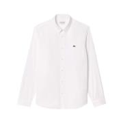 Lacoste Vit Skjorta med knappkrage White, Herr