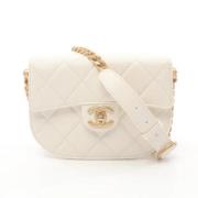 Chanel Vintage Pre-owned Laeder crossbodyvskor White, Dam