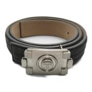 Chanel Vintage Pre-owned Canvas skrp Gray, Dam