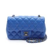 Chanel Vintage Pre-owned Laeder crossbodyvskor Blue, Dam