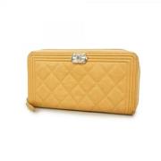 Chanel Vintage Pre-owned Laeder plnbcker Beige, Dam