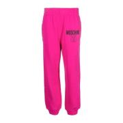 Moschino Lila Bomull Avslappnad Activewear Byxor Purple, Dam