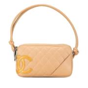 Chanel Vintage Pre-owned Laeder handvskor Beige, Dam