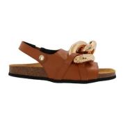 JW Anderson Bruna Platta Sandaler för Kvinnor Brown, Dam