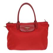 Prada Vintage Pre-owned Tyg prada-vskor Red, Dam