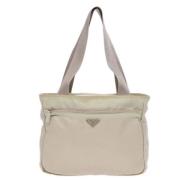 Prada Vintage Pre-owned Tyg prada-vskor Beige, Dam