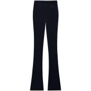 Courrèges Svarta Ribbstickade Flare Jeans Black, Dam