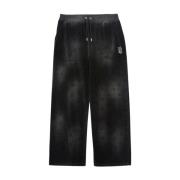 Juicy Couture Svart syra tvättad bred ben jogger Black, Unisex