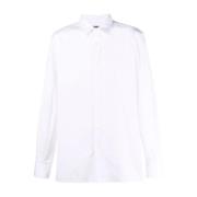 Balmain Vit Långärmad Bomullsskjorta White, Herr