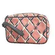 Chanel Vintage Pre-owned Canvas kuvertvskor Pink, Dam