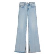 Ami Paris Blå Flared-leg Jeans Blue, Dam