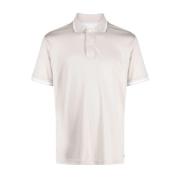 Eleventy Casual Short Sleeve Polo Shirt Beige Beige, Herr