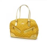 Gucci Vintage Pre-owned Canvas handvskor Yellow, Dam