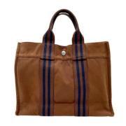 Hermès Vintage Pre-owned Bomull totevskor Brown, Dam