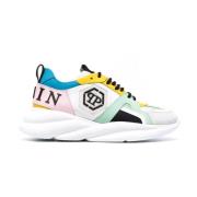 Philipp Plein Vita Avslappnade Canvas Sneakers Multicolor, Dam