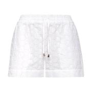 Philipp Plein Vit Spets Casual Shorts White, Dam