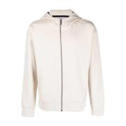 Calvin Klein Komfort Beige Bomull-Polyester Hoodie Jacka Beige, Herr