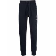 Tommy Hilfiger Logo Blå Bomull Sweatpants Blue, Herr