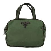 Prada Vintage Pre-owned Tyg prada-vskor Green, Dam