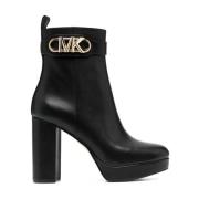 Michael Kors Svart Plattform Ankelbootie Black, Dam