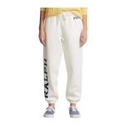 Ralph Lauren Vita sweatpants med logotyp White, Dam