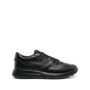 Tod's Svarta Läder Sneakers Black, Herr