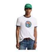 Ralph Lauren Classic Fit Graphic T-Shirt White, Herr