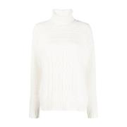 Eleventy Vit Ull Raglan Tröja White, Dam