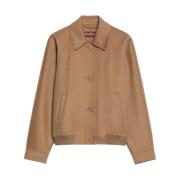 Max Mara Studio Brun Bomberjacka med Raglanärmar Brown, Dam