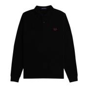 Fred Perry Långärmad tennispolo Black, Herr