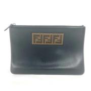 Fendi Vintage Pre-owned Laeder kuvertvskor Black, Dam