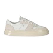 D.a.t.e. Vit Bicolor Läder Sneaker White, Dam