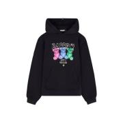 Barrow Hoodie med All-Over Prints Black, Herr