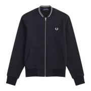 Fred Perry Helsipps bomullströja krullig Black, Herr