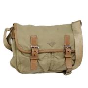 Prada Vintage Pre-owned Nylon prada-vskor Beige, Dam