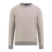 Guess Bi-Color Ribs Sweater Gray, Herr