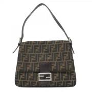 Fendi Vintage Pre-owned Canvas handvskor Brown, Dam